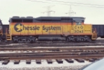 C&O 3043 sits stored at Barr Yard in 1985